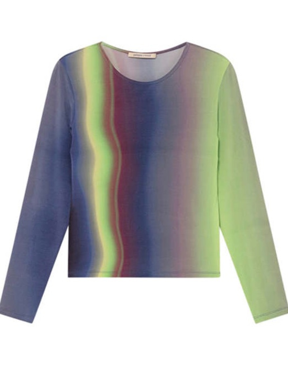 Iceland  Gradient Long Sleeve Top - Neon Green & Blue
